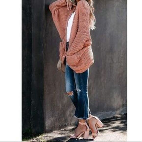 New Knitted Open Front Cardigan - Picture 2 of 5